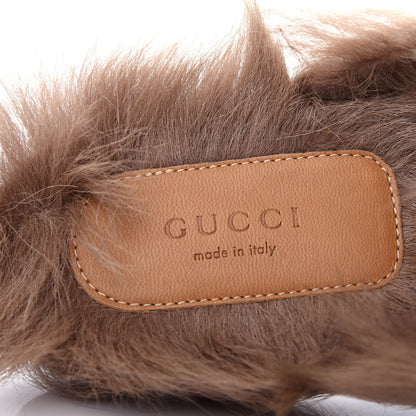 Gucci Patent Fur Womens Princetown Slippers 37.5 Black 8 of 10