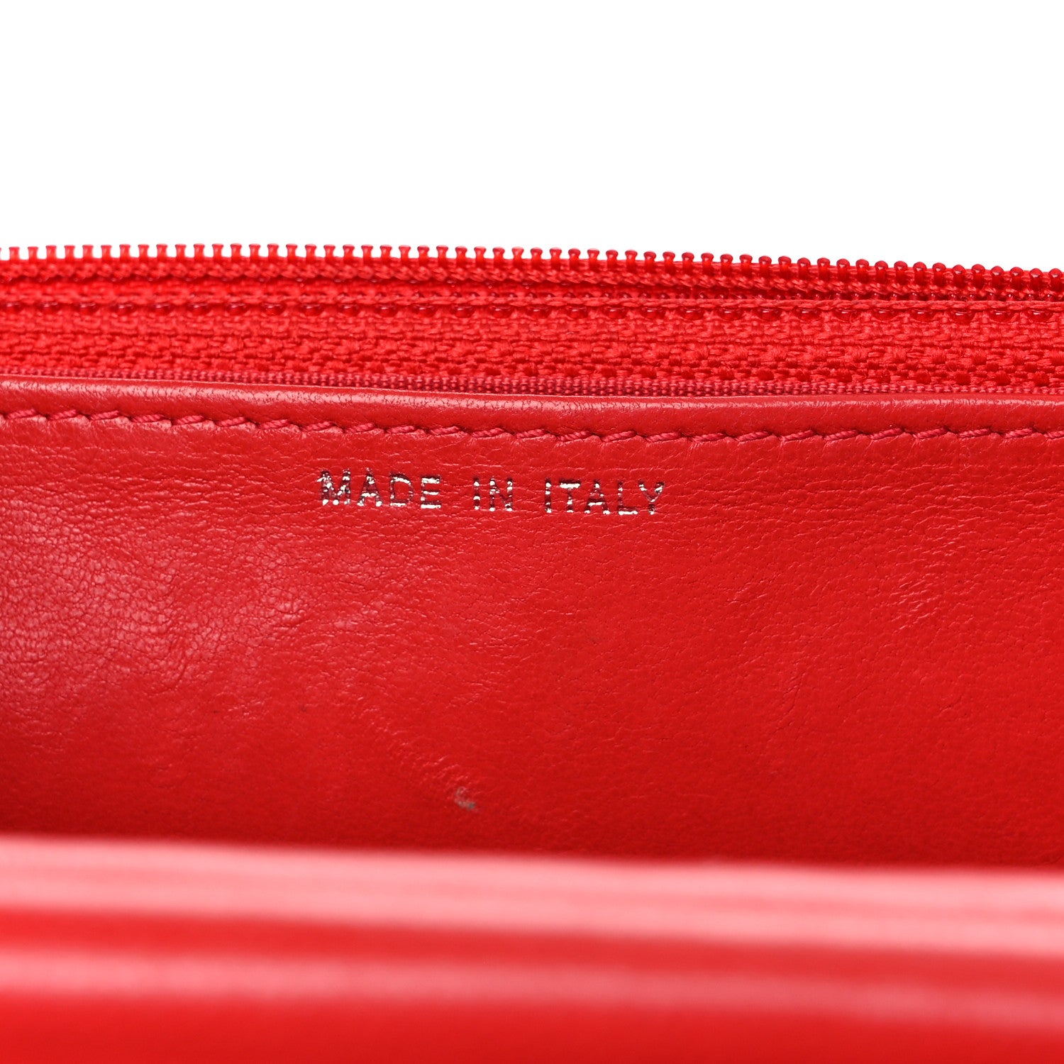 Chanel Calfskin Diamond Stitch Wallet On Chain WOC Red 7 of 17