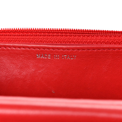 Chanel Calfskin Diamond Stitch Wallet On Chain WOC Red 7 of 17