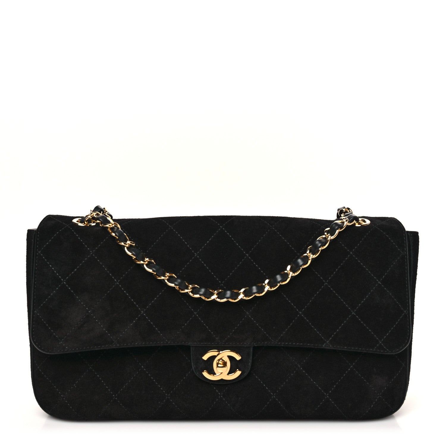 Chanel Suede Calfskin Small Souplissimo Maxi Flap Black 1 of 10