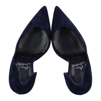 Christian Louboutin Suede Iriza 100 Pumps 38.5 Obscur 2 of 9