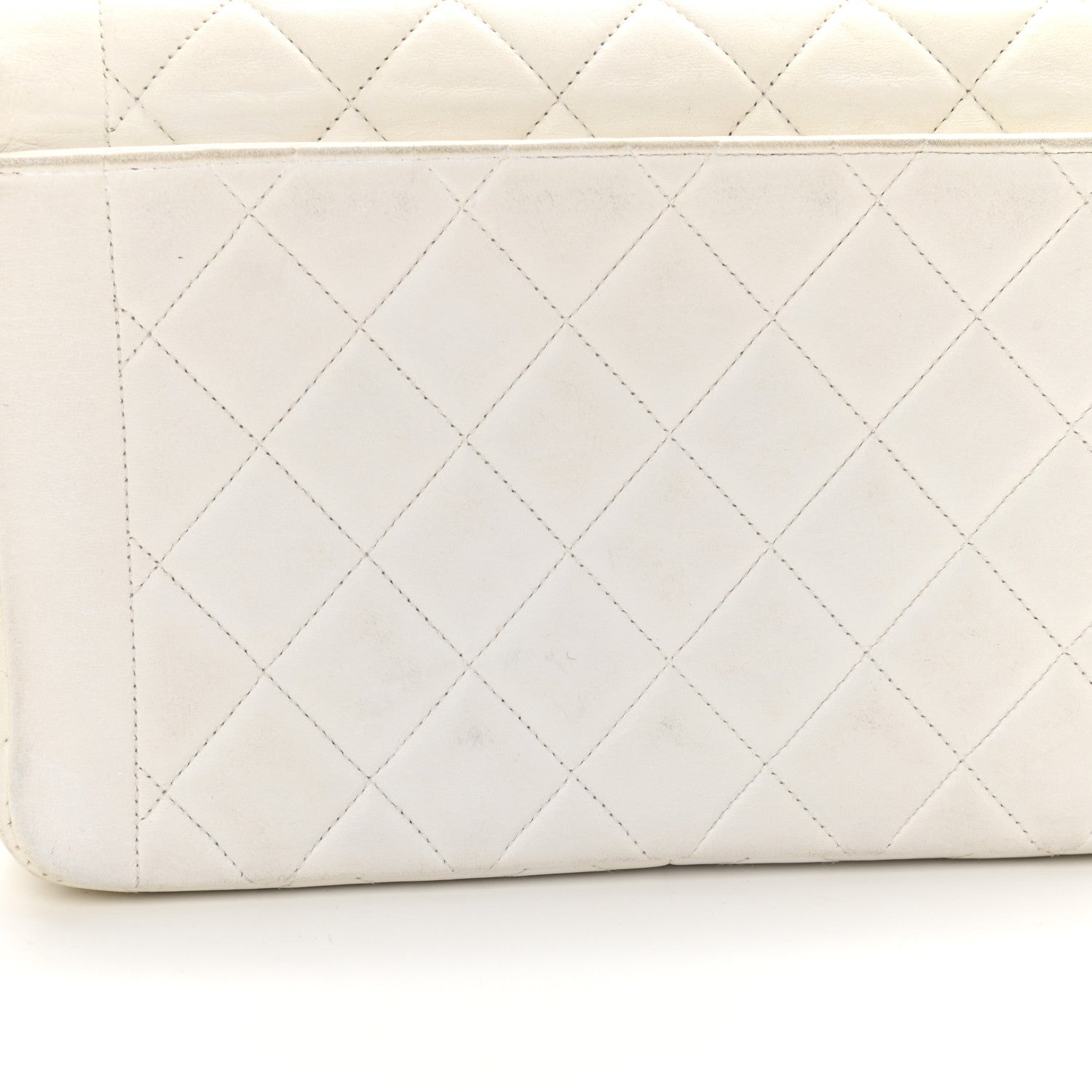 Chanel Lambskin Quilted Medium Single Flap White 15 of 15