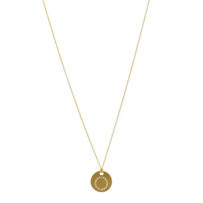 Roberto Coin 18K Yellow Gold Diamond Tiny Treasures Initial O Pendant Necklace 1 of 6