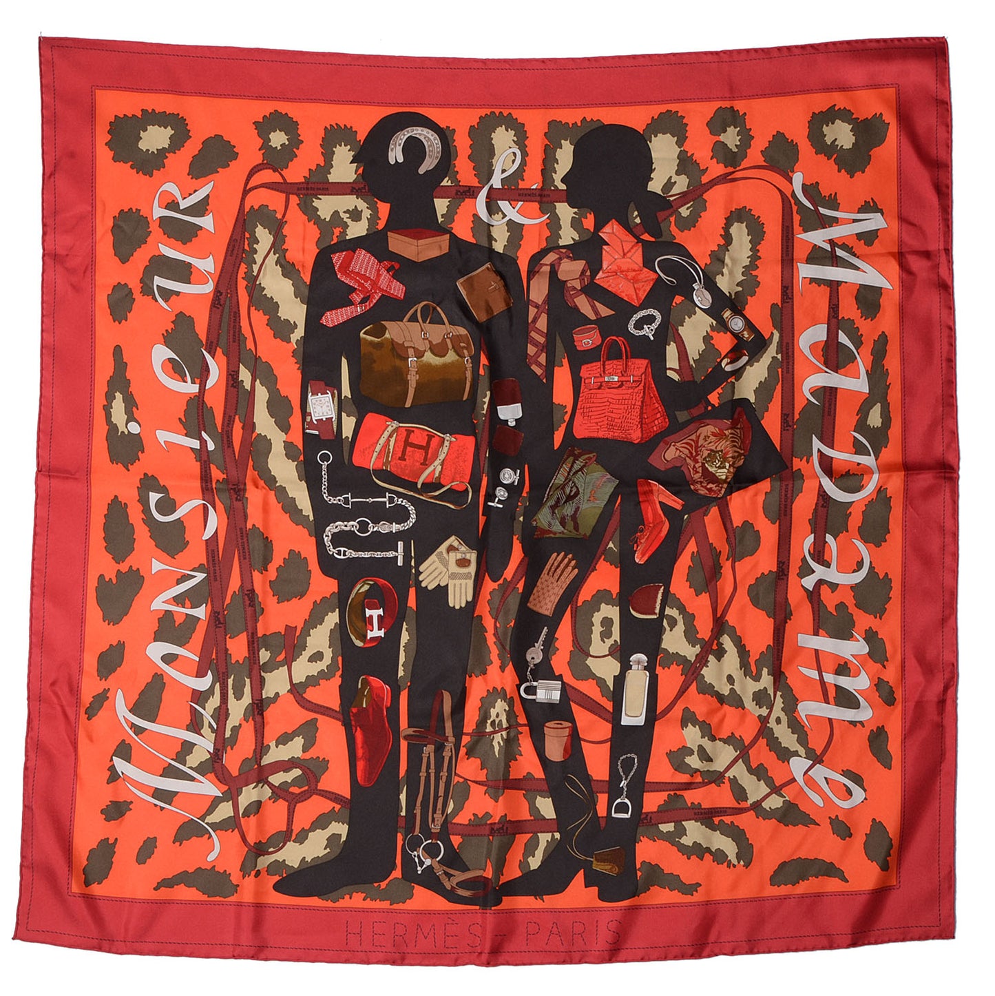 Silk Monsieur et Madame II Scarf 90