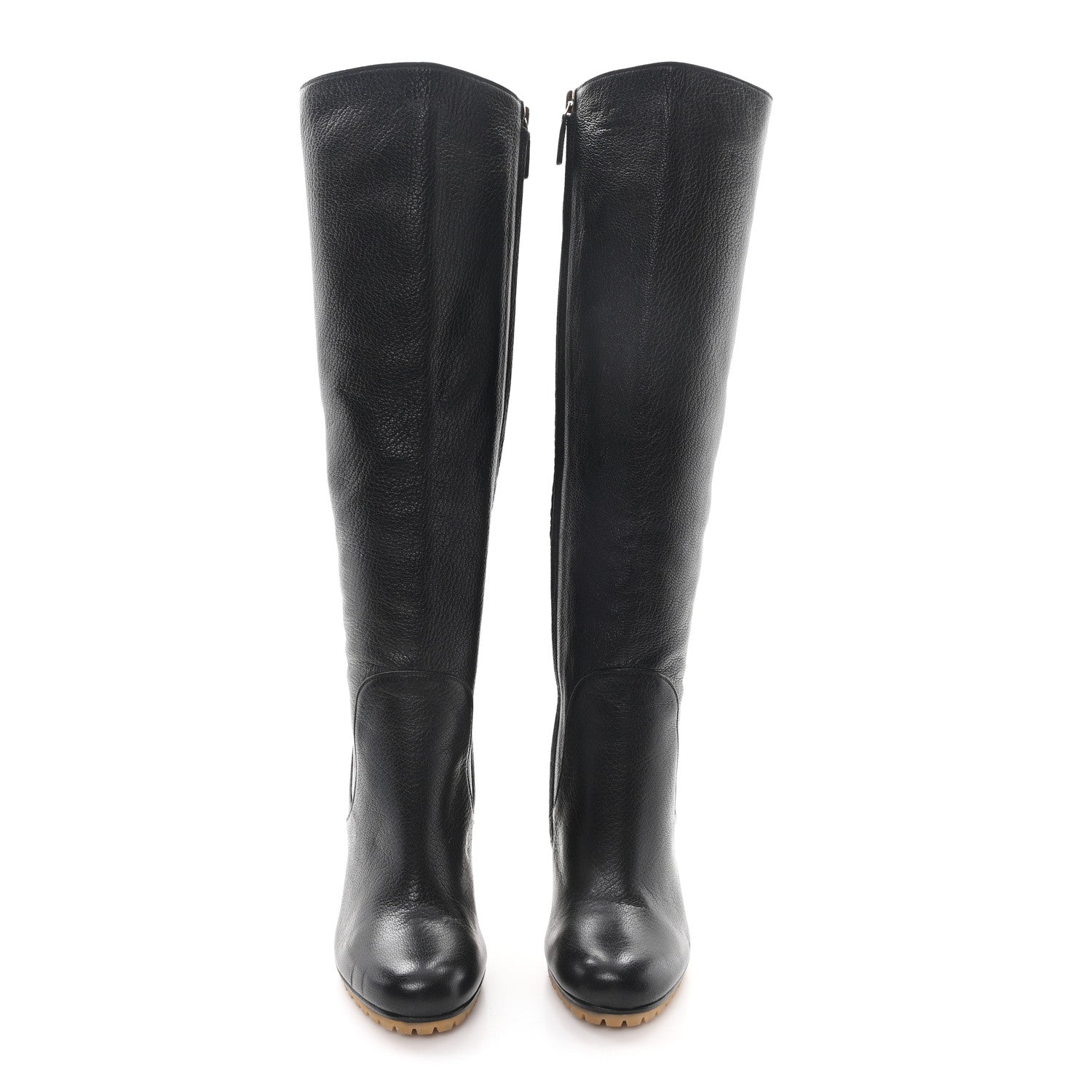 Gucci Calfskin Edith Knee High Boots 36.5 Black 3 of 10