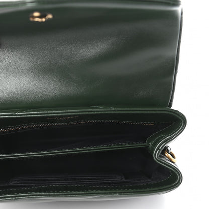 Saint Laurent Calfskin Y Quilted Monogram Toy Loulou Crossbody Bag Deep Green 5 of 11