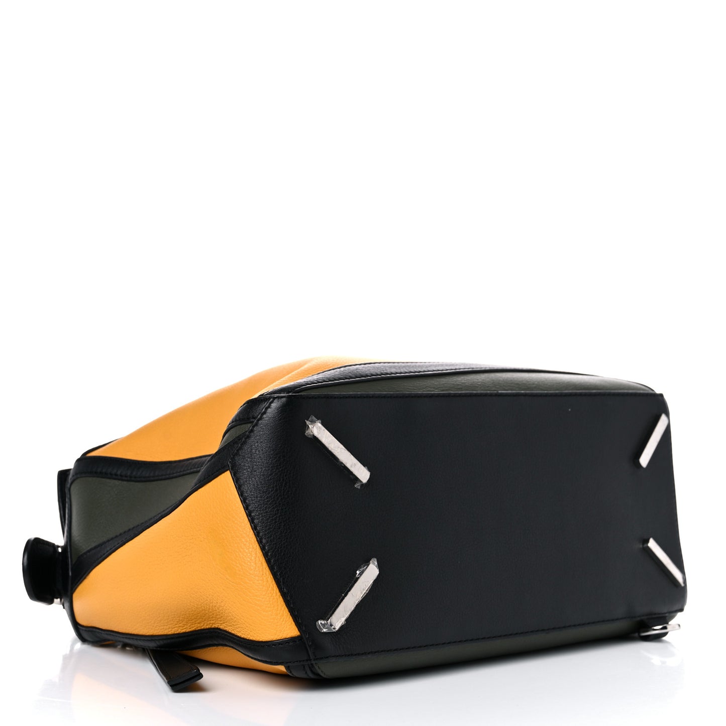 Calfskin Small Puzzle Bag Khaki Yellow