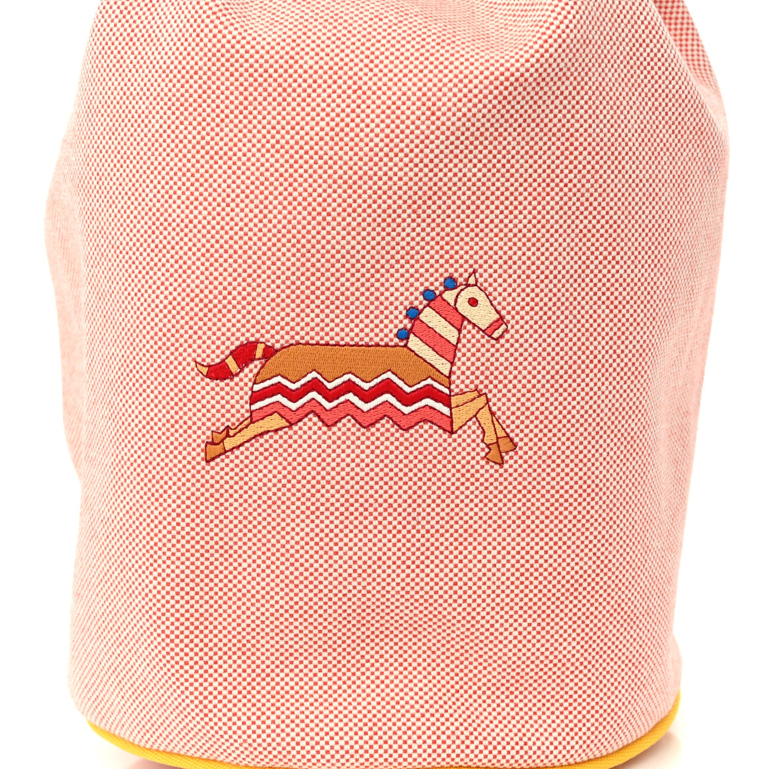 Hermes Toile Canvas Epopee Embroidered Drawstring Duffle Bag Multicolor 8 of 11