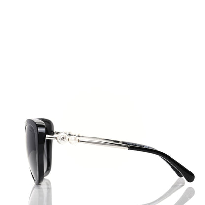 Chanel Acetate Pearl Polarized Winter Butterfly Sunglasses 5338-H Black 3 of 7