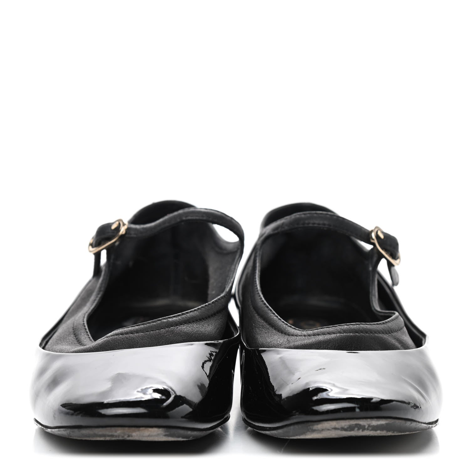 Chanel Patent Calfskin Mary Jane Ballerina Flats 36 Black 6 of 9