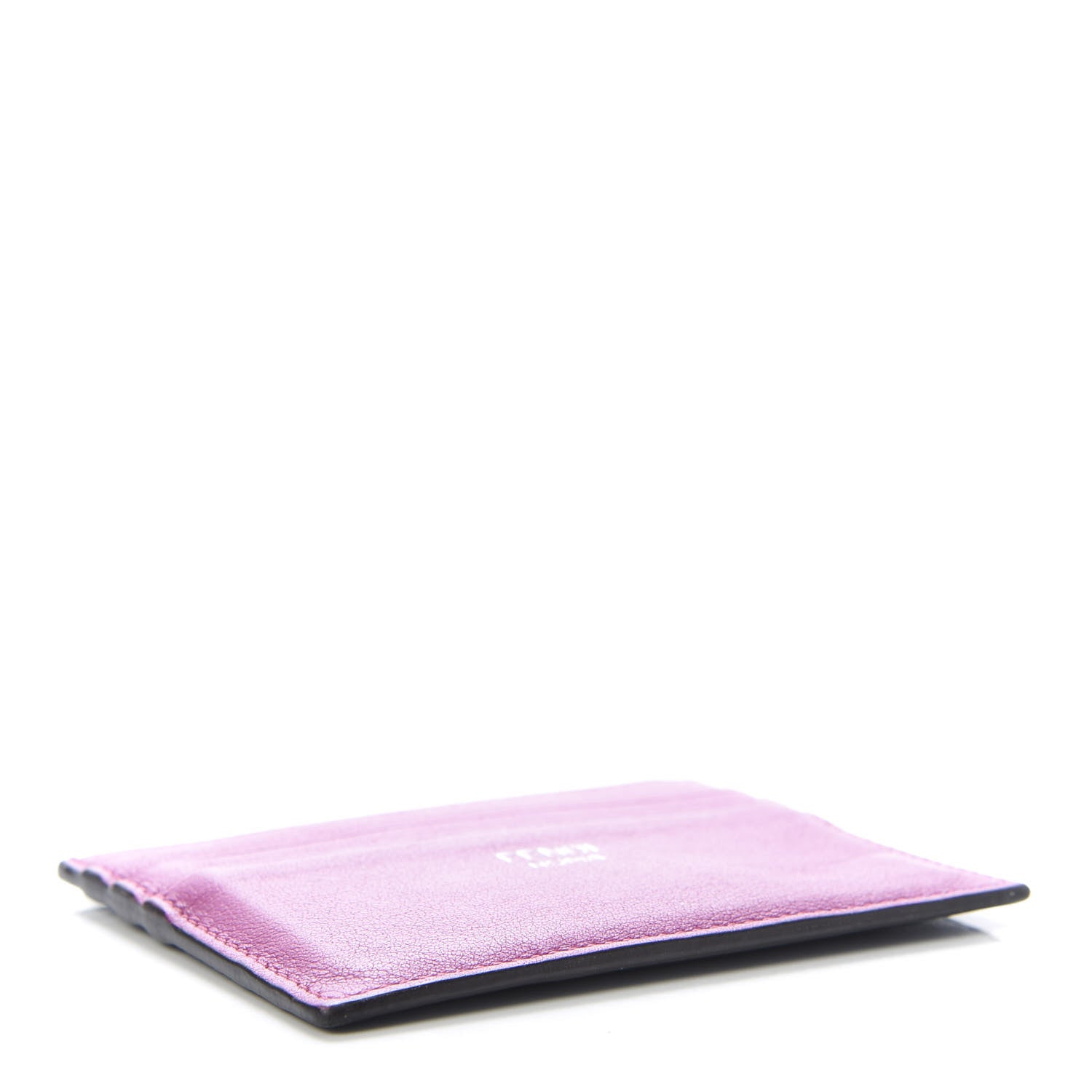 Fendi Vitello Dolce Bi-Color Card Holder Magenta Cobalt 4 of 7