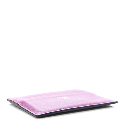 Fendi Vitello Dolce Bi-Color Card Holder Magenta Cobalt 4 of 7