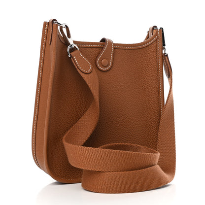 Hermes Taurillon Clemence Evelyne TPM Gold 3 of 9