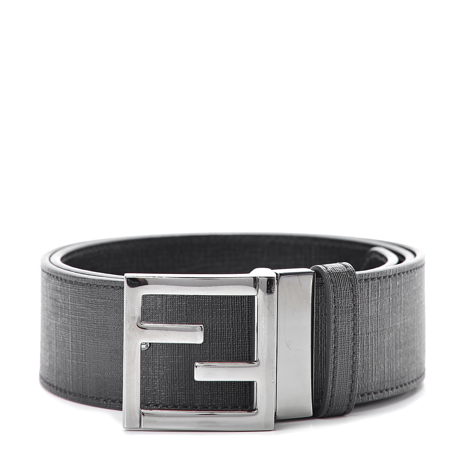 Fendi Zucca Spalmati FF Buckle Belt 100 40 Black 1 of 3