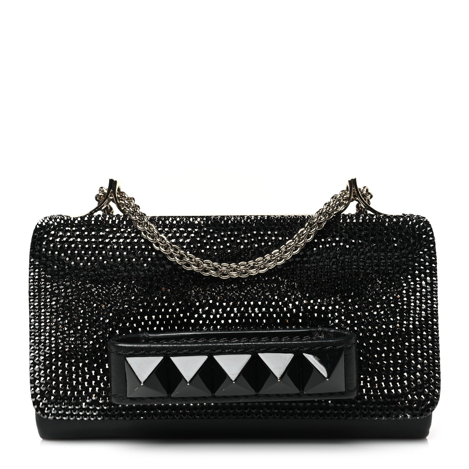 Valentino Garavani Nappa Crystal Mini Va Va Voom Shoulder Bag Black 1 of 8