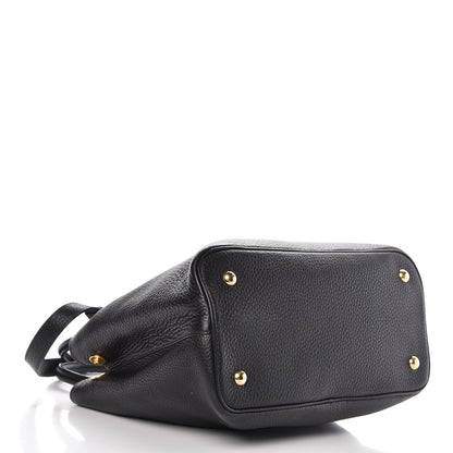 Prada Vitello Phenix Top Handle Bag Black 5 of 8
