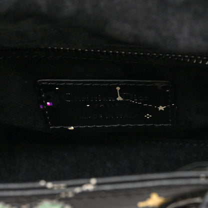Christian Dior Calfskin Pixel Zodiac Mini Lady Dior Black Multicolor 6 of 9
