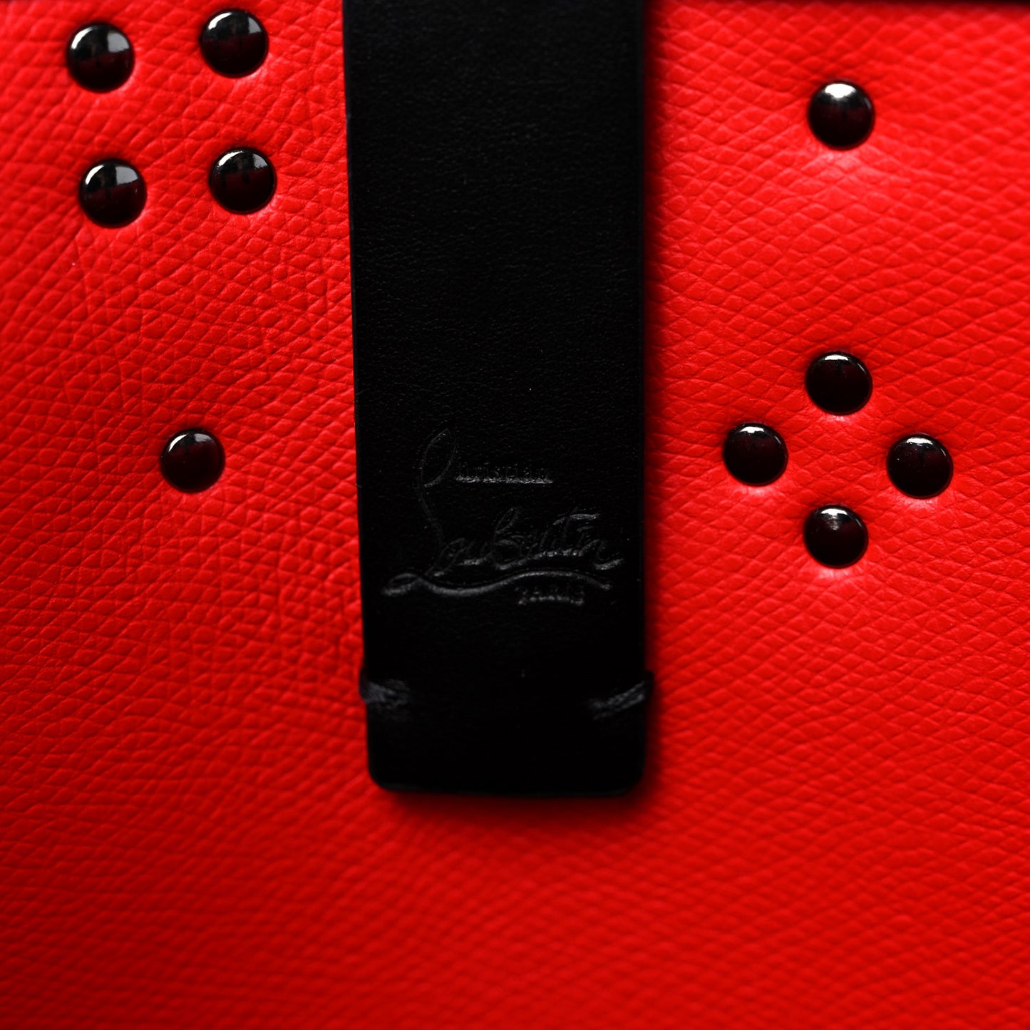 Calfskin Empire Spike Studded East West Cabata Tote Black