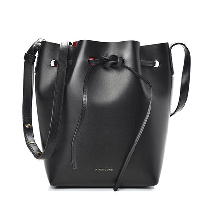 Mansur Gavriel Vegetable Tanned Calfskin Mini Bucket Bag Black Flamma 1 of 18