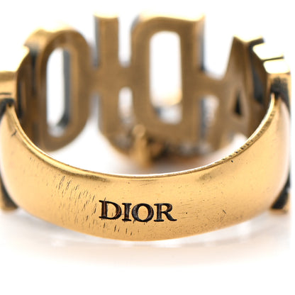 Christian Dior Metal J'Adior Crystal Heart Charm Ring M Gold 4 of 6