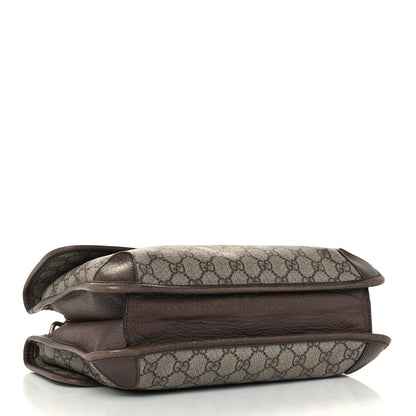 Gucci GG Supreme Monogram Web Neo Vintage Double Flap Messenger Bag Beige New Acero 3 of 11
