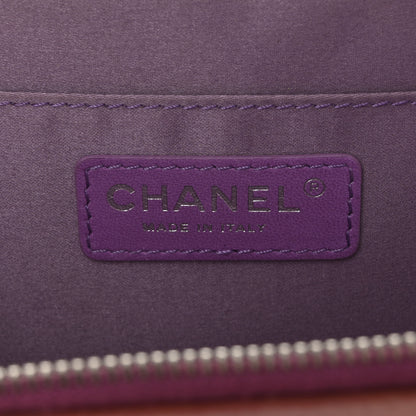 Chanel Patent Quilted Small Pocket Box Camera Case Purple 7 of 16