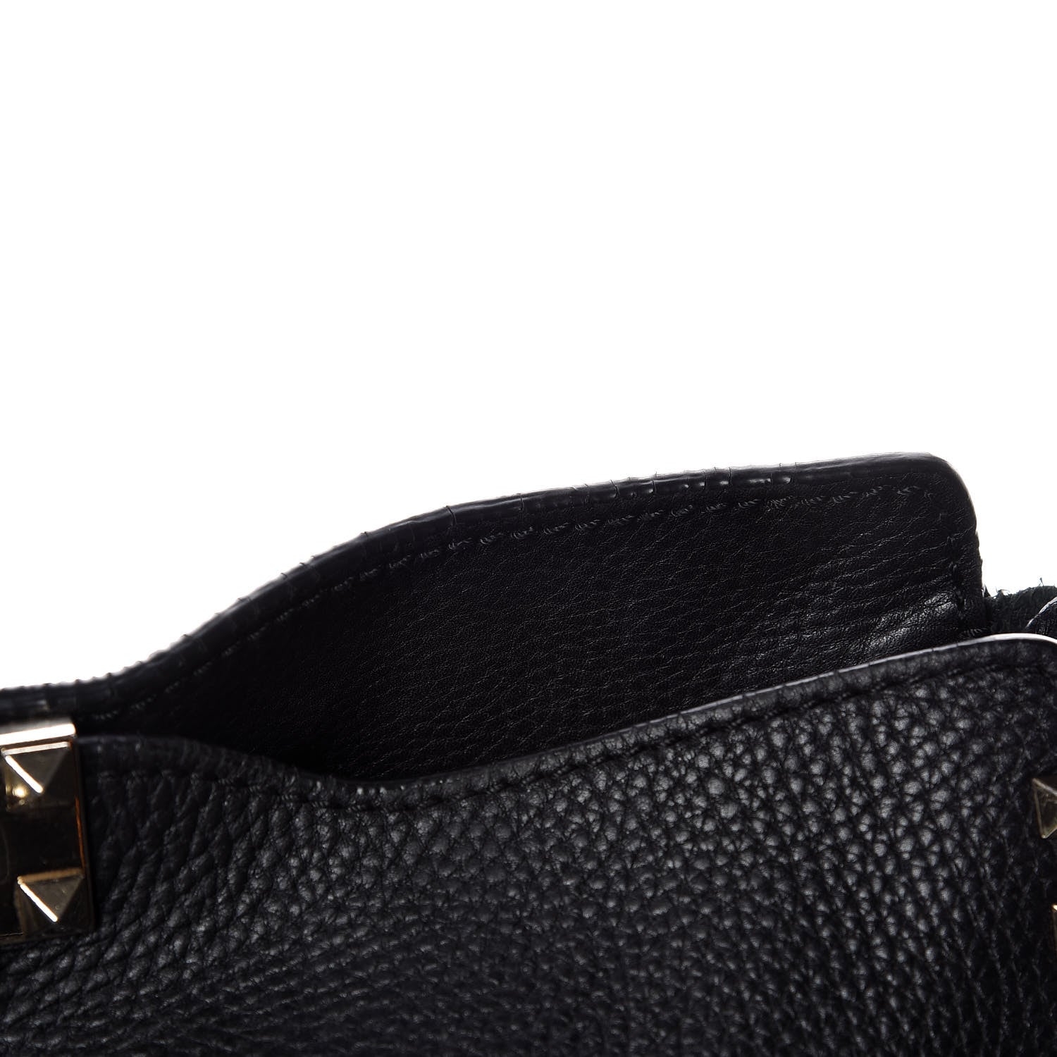 Valentino Garavani Pebbled Calfskin Large Rockstud Flip-Lock Messenger Bag Black 13 of 15