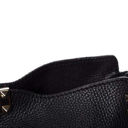 Valentino Garavani Pebbled Calfskin Large Rockstud Flip-Lock Messenger Bag Black 13 of 15