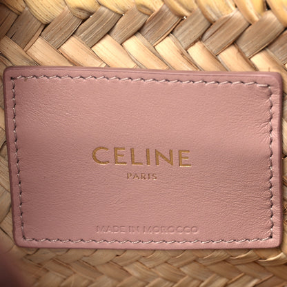 Celine Raffia Calfskin Triomphe Teen Panier Vintage Pink 6 of 9