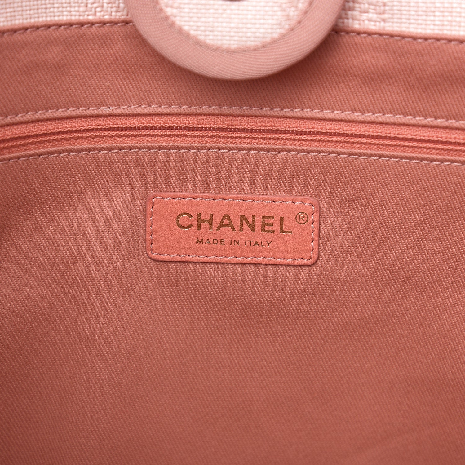 Chanel Mixed Fibers Striped Small Deauville Tote Light Pink 5 of 9