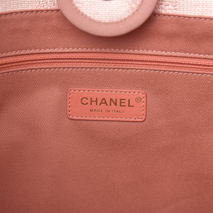 Chanel Mixed Fibers Striped Small Deauville Tote Light Pink 5 of 9