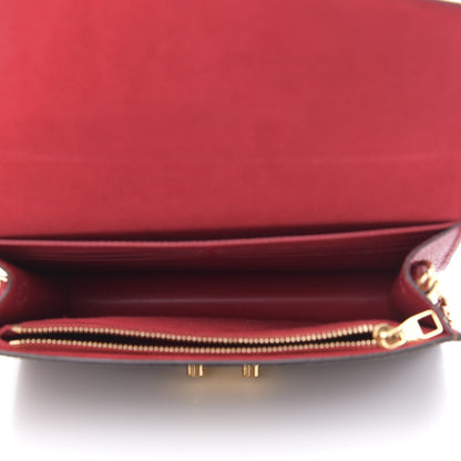 Louis Vuitton Damier Ebene Croisette Chain Wallet Scarlet 5 of 9