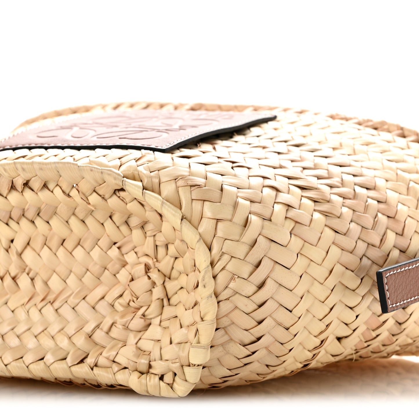Raffia Drawstring Basket Tote Bag Natural Tan