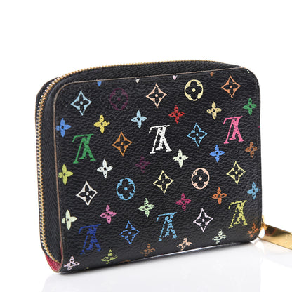 Louis Vuitton Monogram Multicolor Zippy Coin Purse Black Grenade 2 of 11