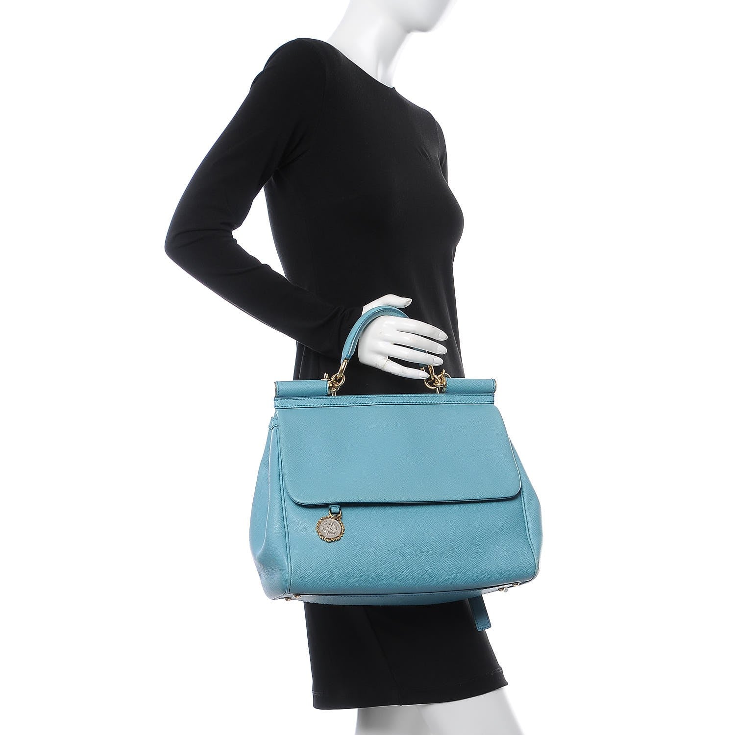 Dolce & Gabbana Dauphine Large Miss Sicily Satchel Light Blue 3 of 14