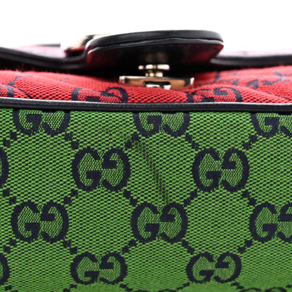 Gucci Monogram Multicolor Matelasse Diagonal Small GG Marmont Shoulder Bag Pink Blue Red Yellow Green 11 of 12