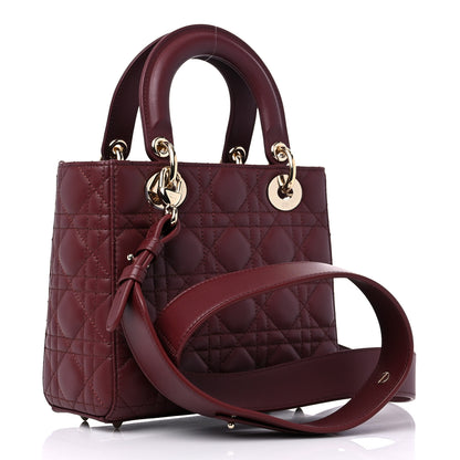 Christian Dior Lambskin Cannage Small My ABCDior Lady Dior Plum 3 of 13