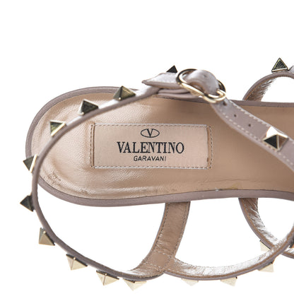 Valentino Garavani Nappa Rockstud Gladiator 105mm Sandals 37.5 Poudre 7 of 10