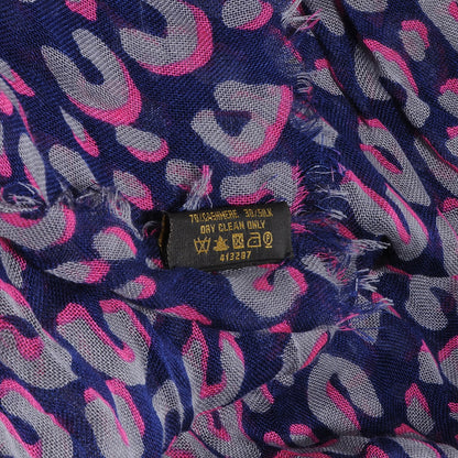 Louis Vuitton Sprouse Leopard Shawl Scarf Blue Nuit 7 of 7