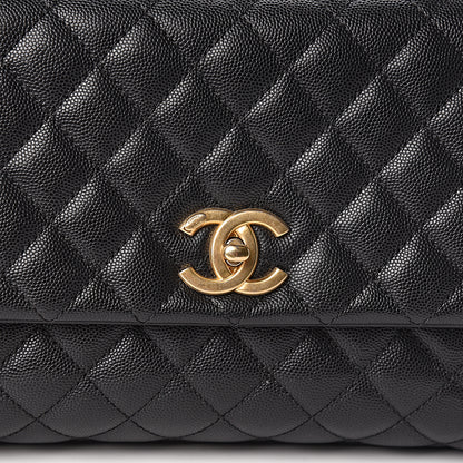 Chanel Caviar Lizard Quilted Small Coco Handle Flap Black 11 of 11