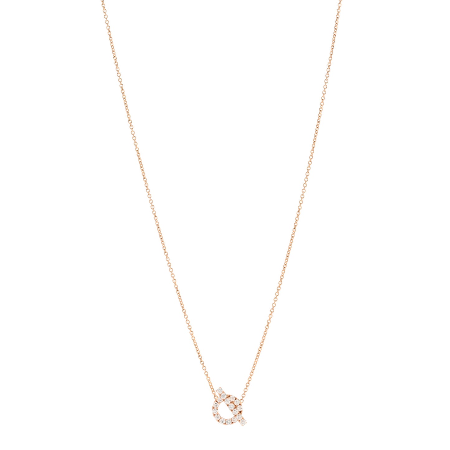18K Rose Gold Diamond Finesse Pendant Necklace