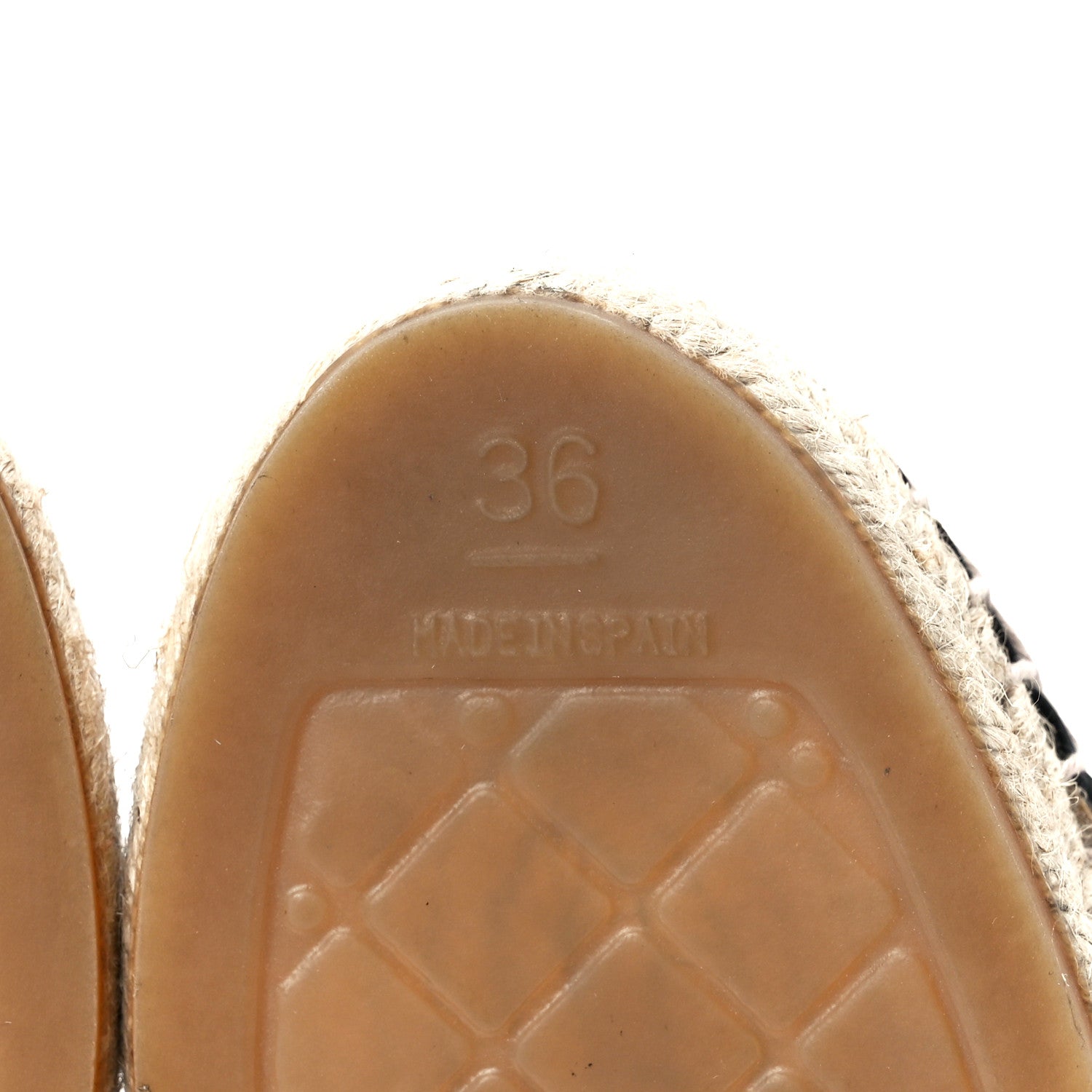 Chanel Lambskin CC Espadrilles 36 Beige Black 7 of 10