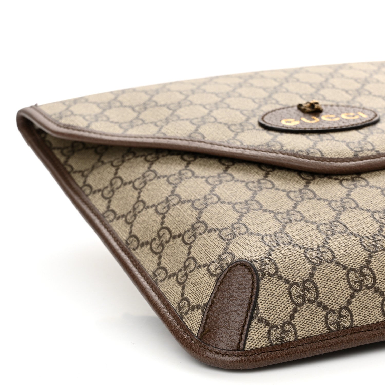 Gucci GG Supreme Monogram Web Medium Neo Vintage Flap Messenger Bag Beige New Acero 9 of 10