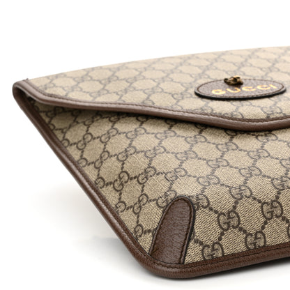 Gucci GG Supreme Monogram Web Medium Neo Vintage Flap Messenger Bag Beige New Acero 9 of 10