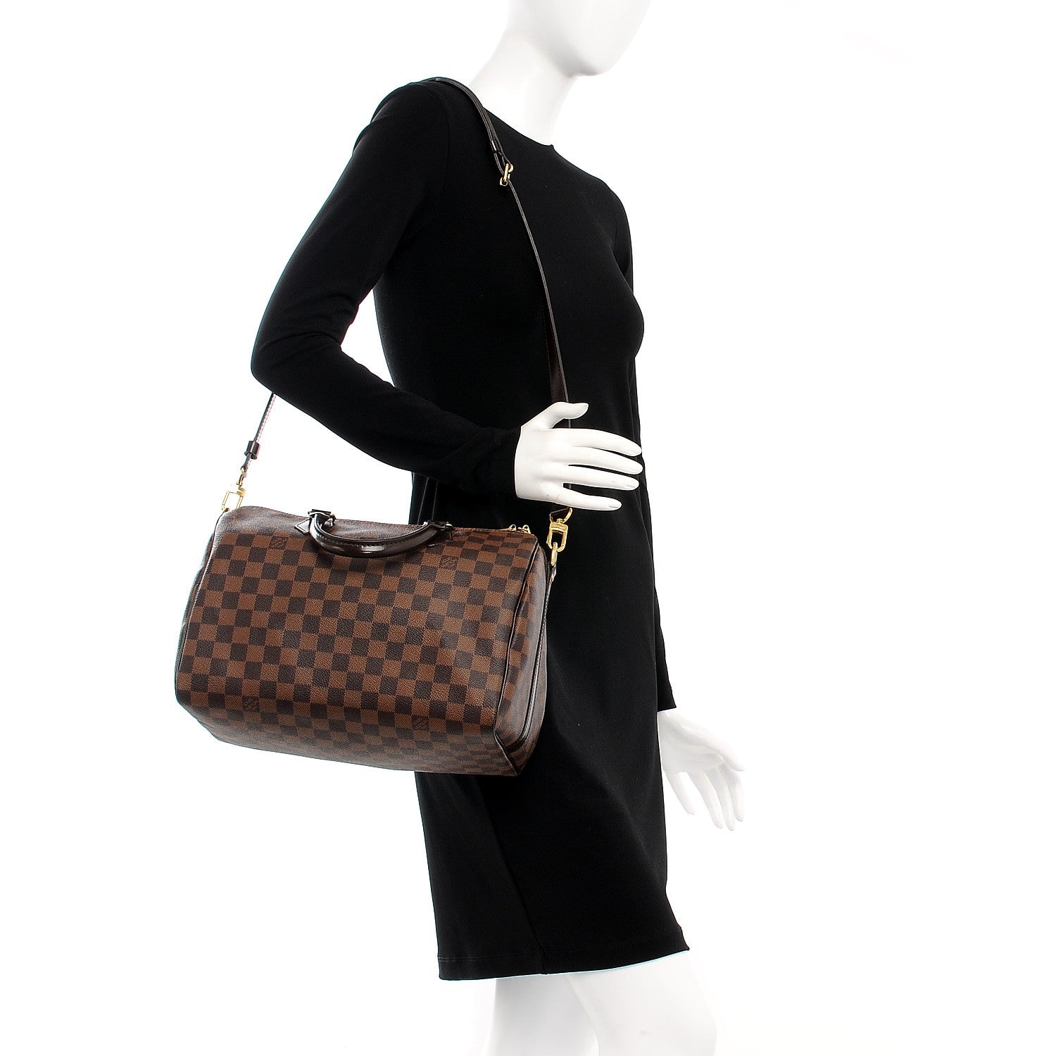 Louis Vuitton Damier Ebene Speedy Bandouliere 30 3 of 15