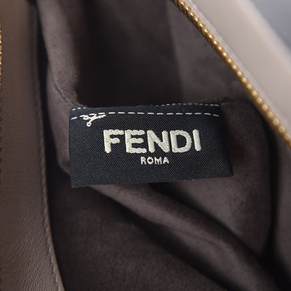 Fendi Shiny Nappa Trapuntata Chain Small DotCom Click Chain Satchel Grigio Polvere 9 of 10