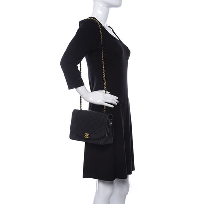 Chanel Lambskin Quilted Medium Single Flap Black 2 of 14