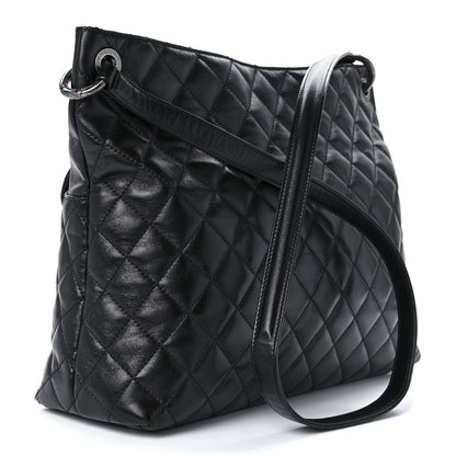 Chanel Aged Calfskin Quilted Mad About Quilting Hobo Black 2 of 9