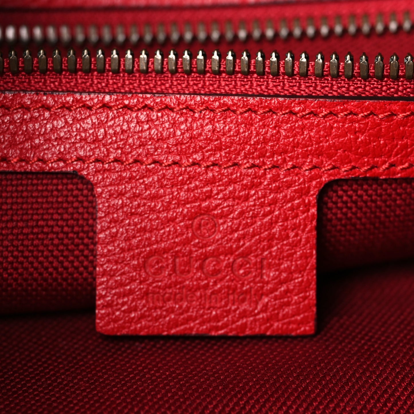 Canvas Logo Sylvie Stripe Drawstring Backpack Red