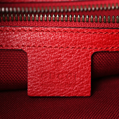 Gucci Canvas Logo Sylvie Stripe Drawstring Backpack Red 6 of 9
